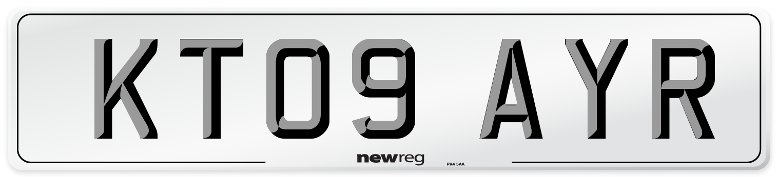 KT09 AYR Number Plate from New Reg